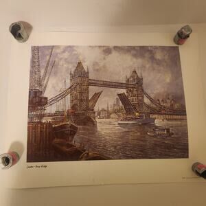 Thomas Benacci London Tower Bridge Print 14x7.5